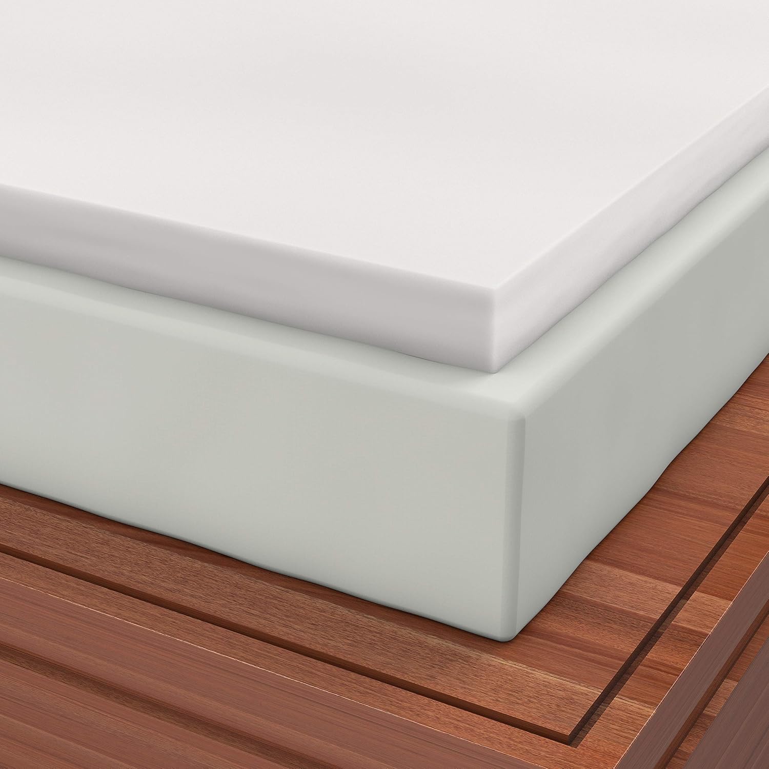 Expandable Cover included with Twin1 Inch Soft Sleeper 2.5 Visco Elastic Memory Foam Mattress Topper USA Made