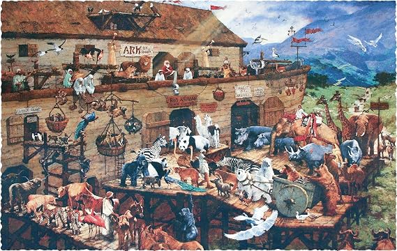 Wooden Jigsaw Puzzle for Adults - Noahs Ark - 560 Unique Wooden Pieces by Nautilus Puzzles