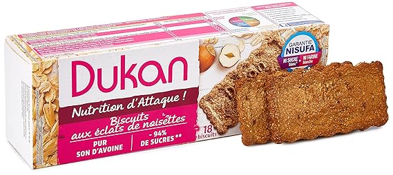 Dukan Diet Oat Bran Cookies, Hazelnut, 7.9 Ounce