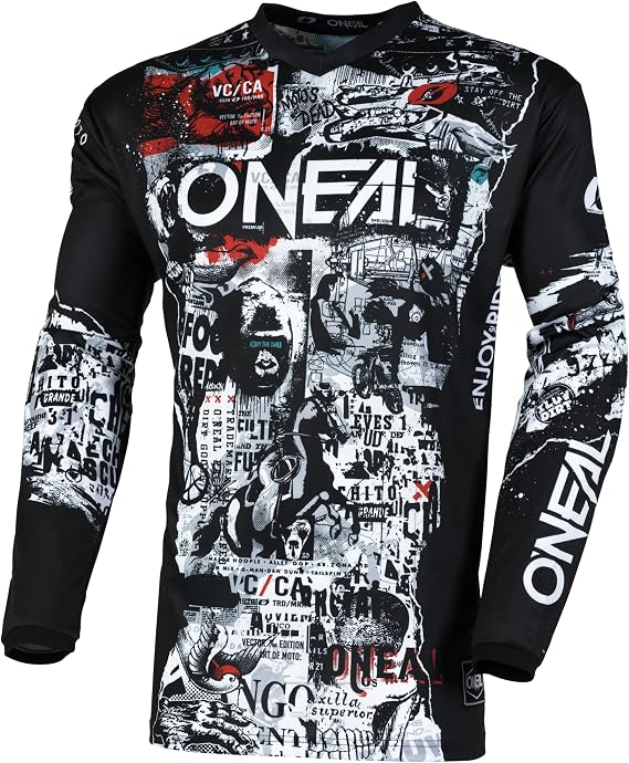O'NEAL Element Attack Mens Jersey Black/White Small