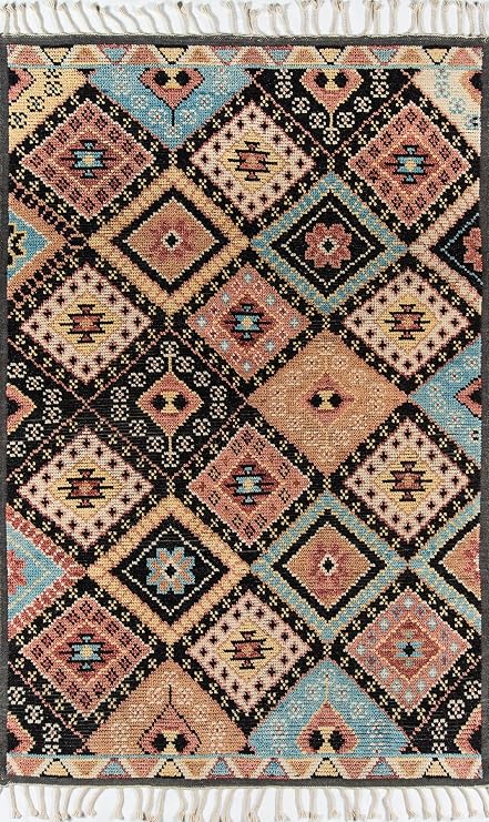 Momeni Nomad Wool Area Rug, 8' X 11', Black