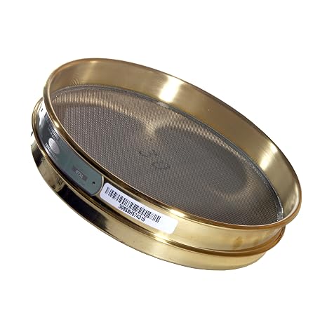 ADVANTECH - ADV-50BB8F Advantech Brass Test Sieves, 8" Diameter, #50 Mesh, Full Height