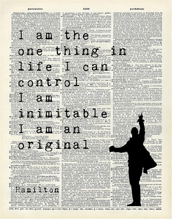 Hamilton Musical Quote Dictionary Art 11x14 - Broadway Wall Decor - Just You Wait Typography Print - Lin-Manuel Miranda Inspired Home Office Gift - Vintage Theater Fan Art - Unframed