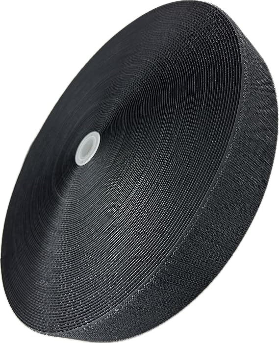 2" Sew-On Hook Nylon Tape Black 50 YD Roll (150 FT)