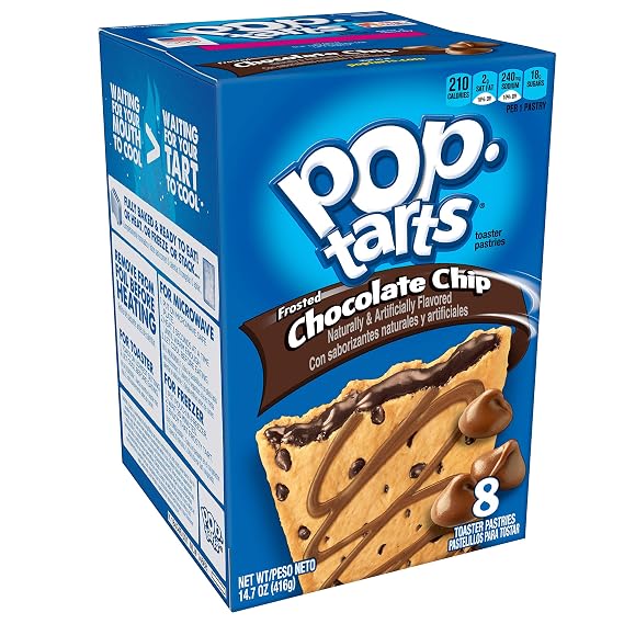Pop-Tarts Breakfast Toaster Pastries, Frosted Chocolate Chip Flavored, 14.7 oz (8 Count)
