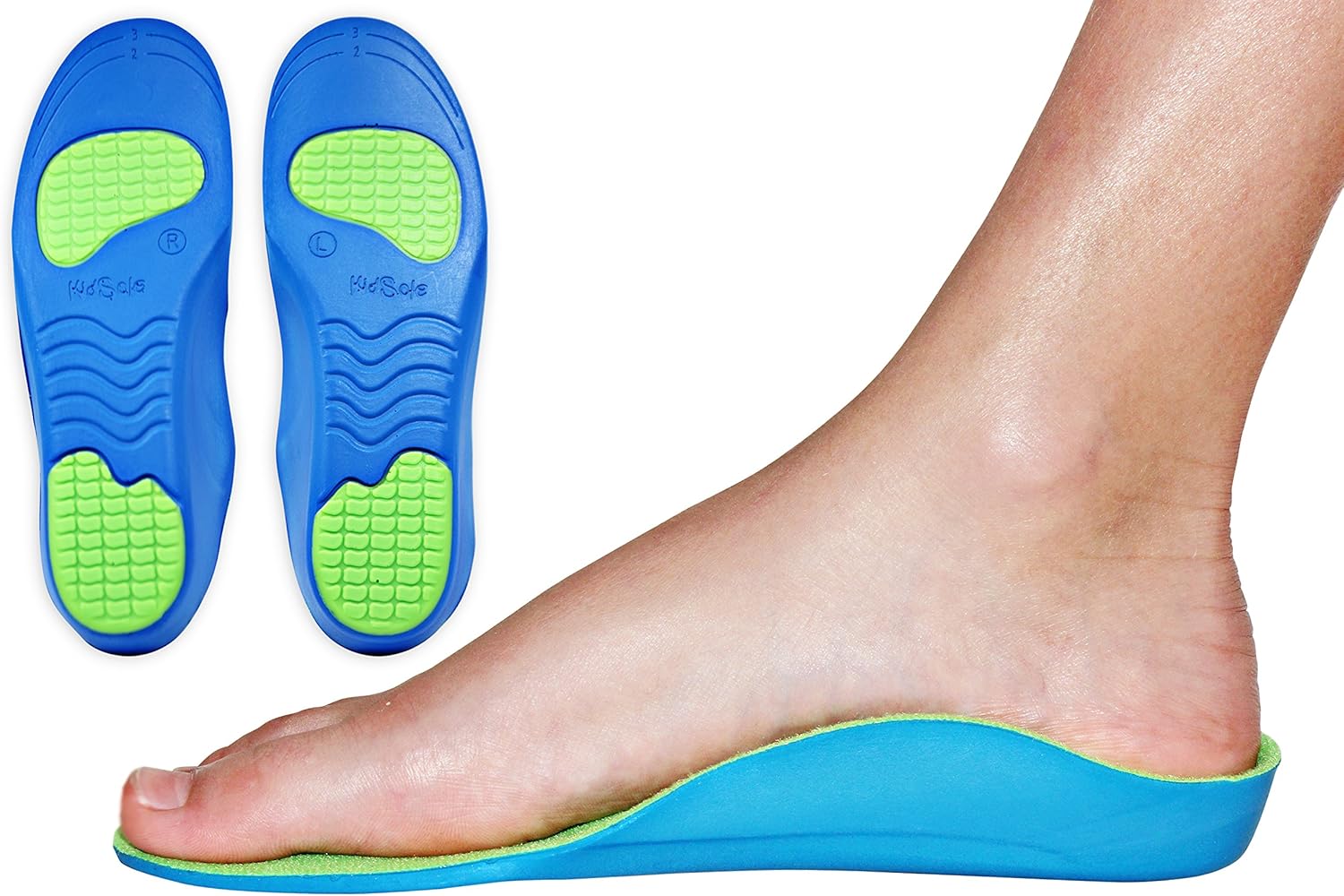 Neon Fix Orthotic - Max Arch Support Orthotic Premium Medical Grade Insole - for Pronation, Flat Feet, Foot and Arch Pain, Heel Pain and Alignment Issues 22 CM Kids Size 2-4