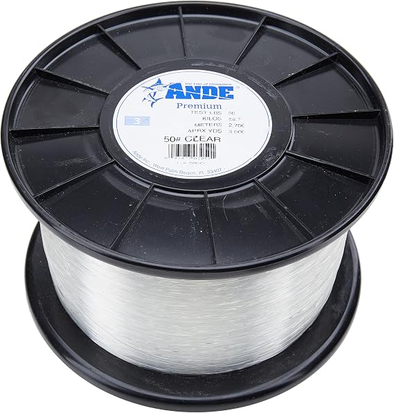 ANDE Monofilament Premium 100lb Test 1lb Spool, Green,Pink