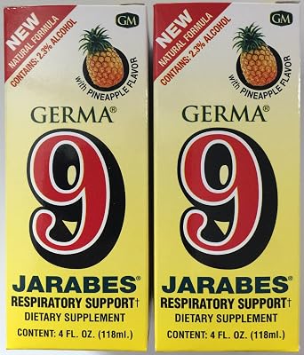 Germa 9 Jarabes Dietary Supplement 4 Fl oz. 2-Pack