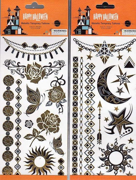 Happy Halloween Temporary Temporary Tattoos - (Bundle 2 Items) V2