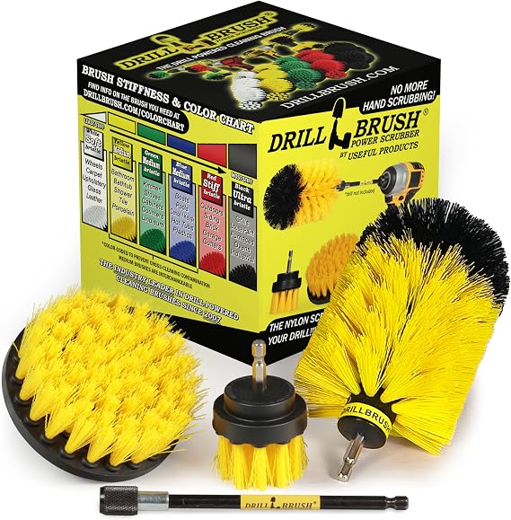Bathroom Cleaning Brush Set - Cleaning Tools for Drill - Shower Scrubber