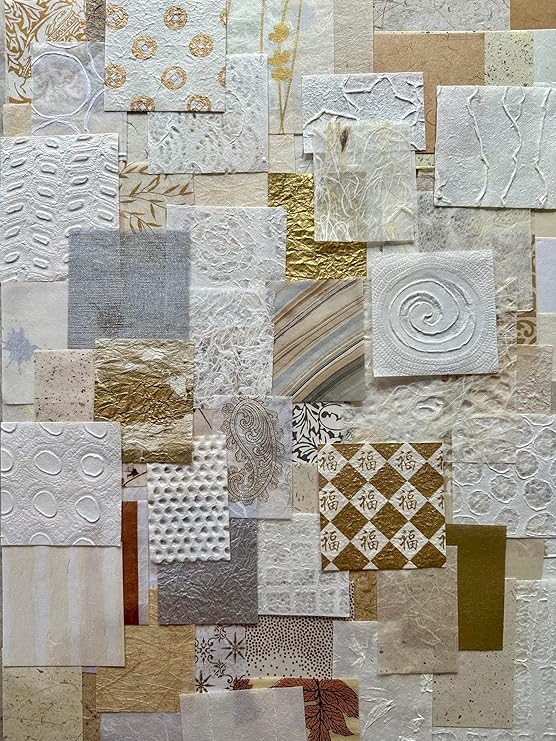 Mulberry Paper Scrap Pack Golden Harvest Edition (100 Unique Pieces) | Premium Decorative Paper for Scrapbooking, Card Making, Collage, Mixed Media Crafts, and DIY Projects