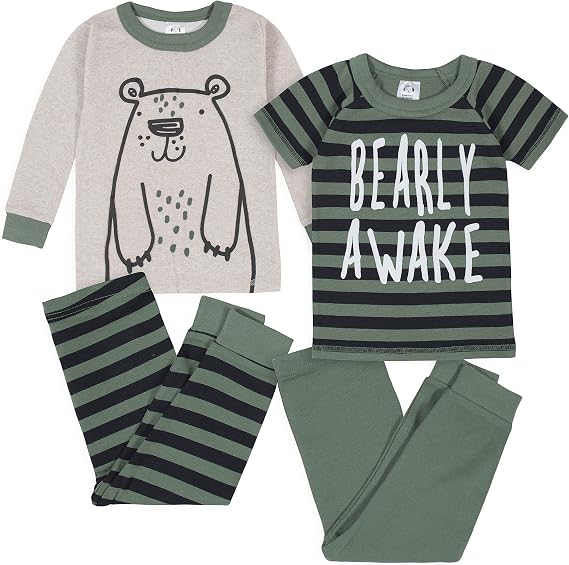 Gerber Baby Boys 4 Piece Pajama Set