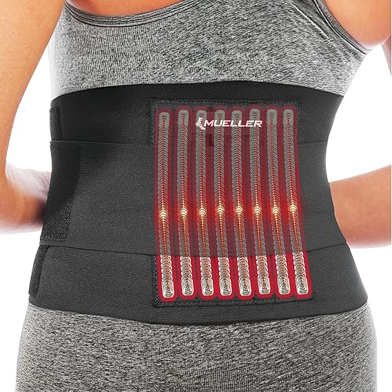 MUELLER Sports Medicine Adjustable Back Brace, Ideal for Upper and Lower Back Pain, Relief & Support for Men and Women, Strains, Sciatica, Scoliosis, Black