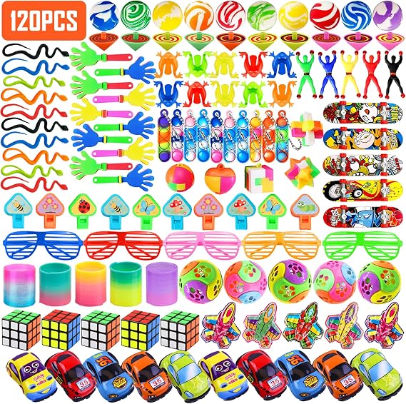 Chennyfun Party Bag Fillers for Kids, 120 PCS Bulk Party Toys