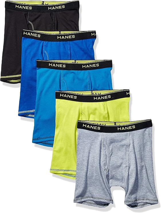 Hanes Boys' Lightweight Mesh Boxer Briefs 5-pack