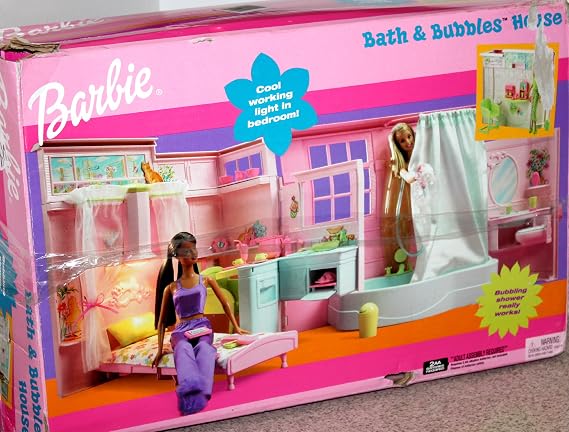 Barbie Bath & Bubbles House with Working Light & Shower