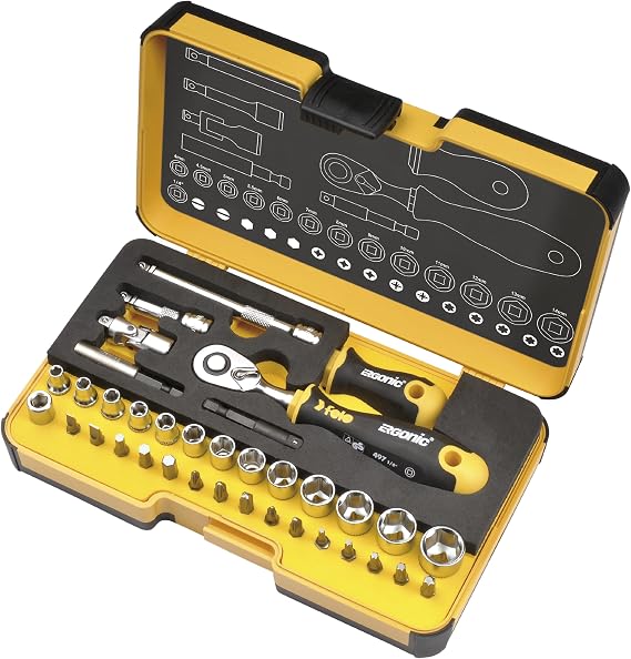 Felo 0715762053 R-Go XL Box Socket Set 36 Piece