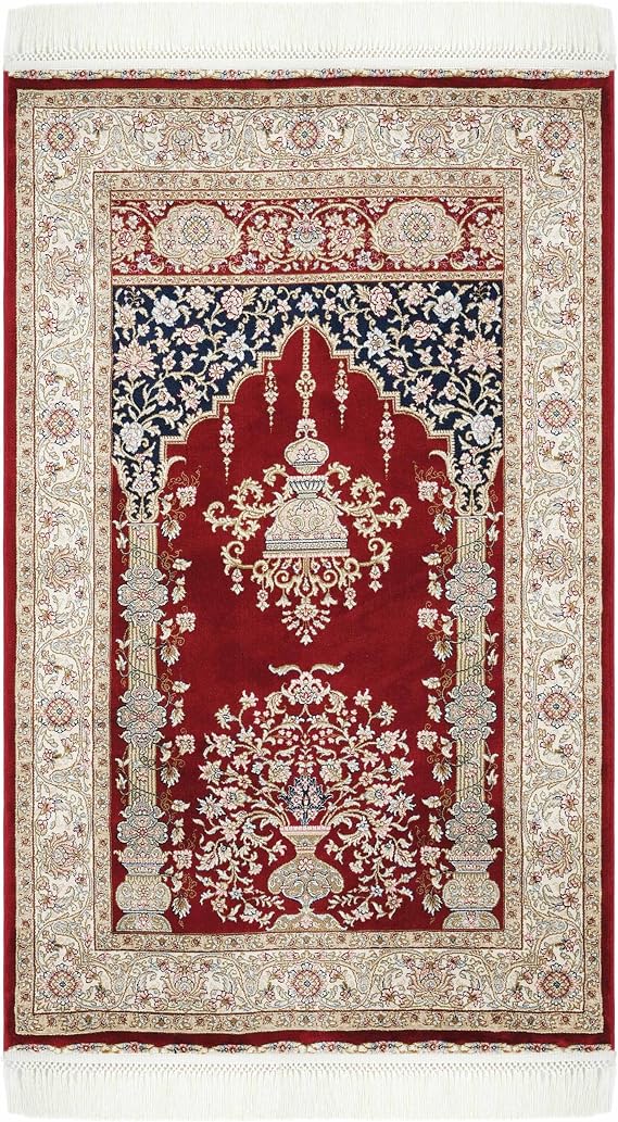Cool Carpet Prayer 01 Red Prayer Rug Thick Prayer Rug Dowry Bride Groom Double Bundle Prayer Rug