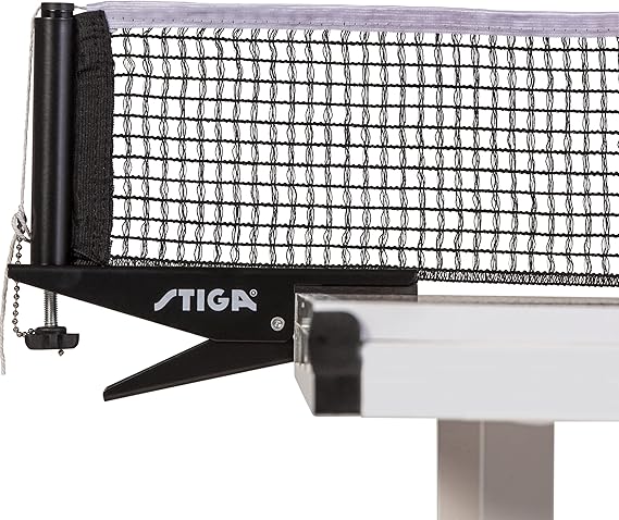 STIGA Premium Clipper Regulation Table Tennis Net and Post Sets - Easy Set Up and Spring Activated Clip ping Pong net Set