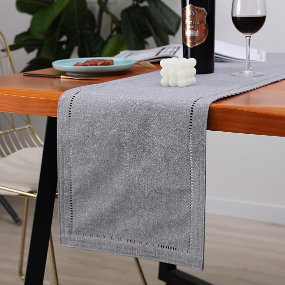 Reusable Non-Slip Imitation Linen Fabric Table Runner