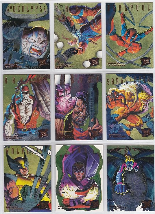 1995 Fleer Ultra X-Men Gold Hunters & STALKERS Insert Set of 9 Cards NM/M Marvel