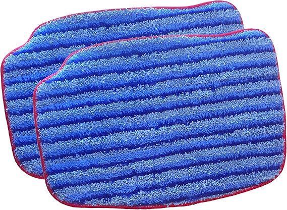 McCulloch A1375-101 Replacement Scrubbing Microfiber Mop Pad for MC1375, MC1385, 2-Pack, Effective at Grabbing and Trapping Dirt, Reusable and Machine Washable, for Select McCulloch Models